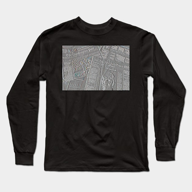 Sunday papers Long Sleeve T-Shirt by thadz